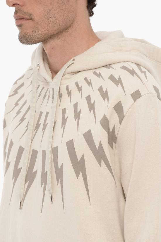  닐바렛 후드 티셔츠 NBV7JS186A V517S 252 Beige - NEIL BARRETT