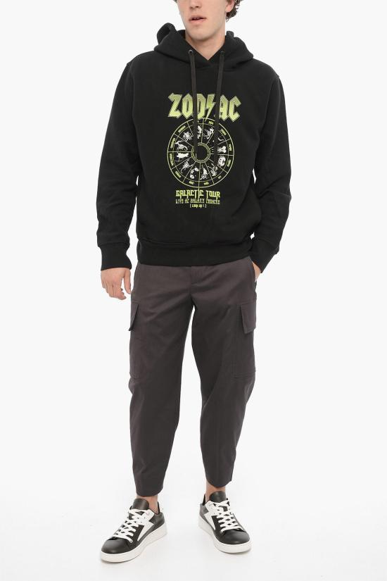  닐바렛 후드 티셔츠 NBV7JS225A V520S 001 Black - NEIL BARRETT