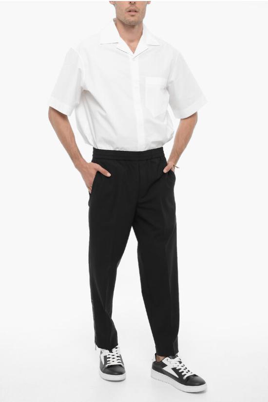  닐바렛 수트 팬츠 NBV3PA114A V004 001 Black - NEIL BARRETT