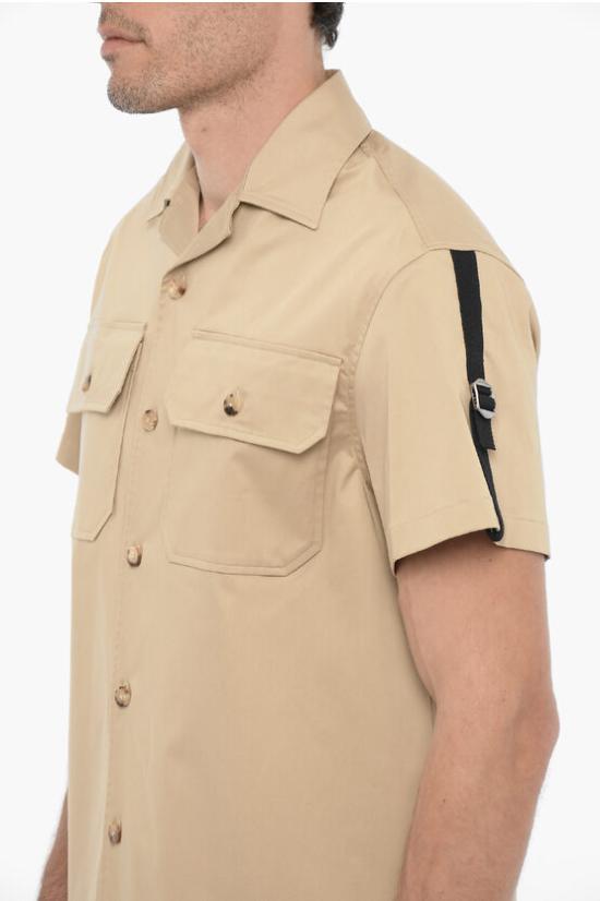  닐바렛 반팔 셔츠 NBV6CM182A V021 260 Beige - NEIL BARRETT