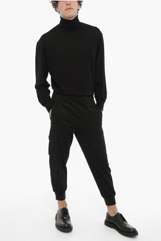  닐바렛 트레이닝/조거 팬츠 NBV7JP073H V514C 001 Black - NEIL BARRETT