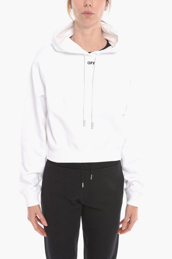  오프화이트 후드 티셔츠 OWBB016C99JER0010110 White
