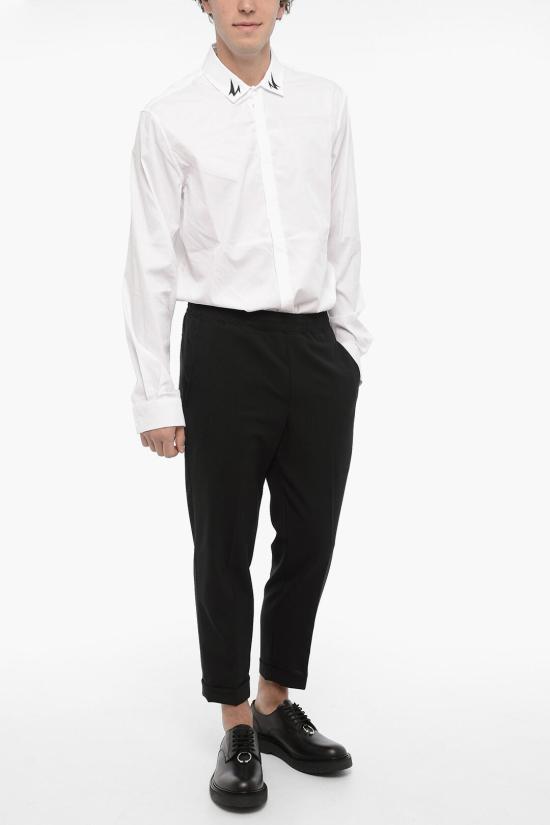  닐바렛 수트 팬츠 NBV3PA635H V000 001 Black - NEIL BARRETT