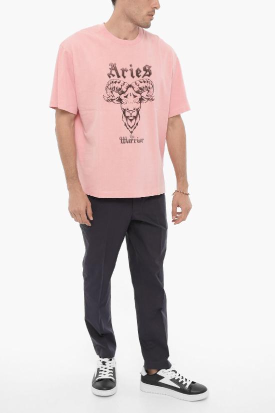  닐바렛 반팔 티셔츠 NBV7JT203A V506S 630 Pink - NEIL BARRETT