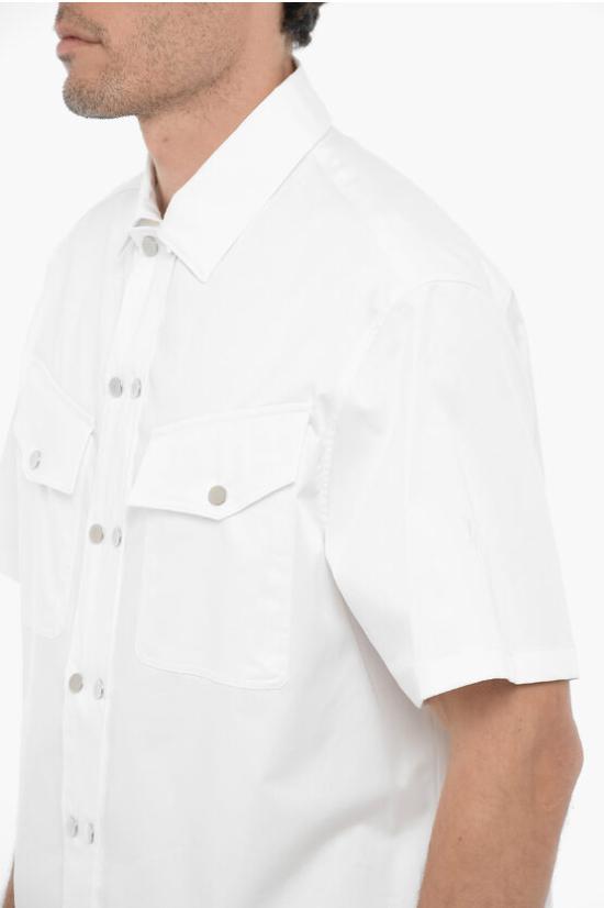  닐바렛 반팔 셔츠 NBV6CM181A V022 100 White - NEIL BARRETT