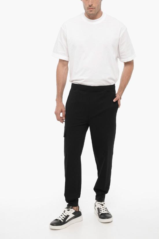  닐바렛 트레이닝/조거 팬츠 NBV7JP073A V514C 001 Black - NEIL BARRETT