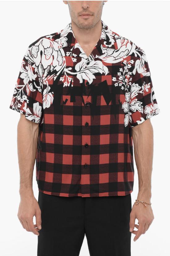  닐바렛 반팔 셔츠 NBV6CM186A V024 026 Bianco Rosso