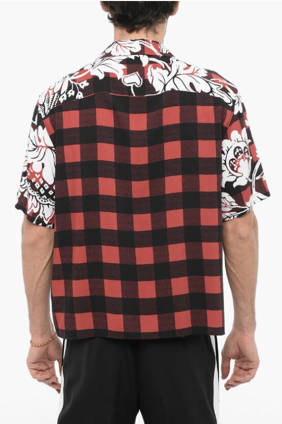  닐바렛 반팔 셔츠 NBV6CM186A V024 026 Bianco Rosso - NEIL BARRETT