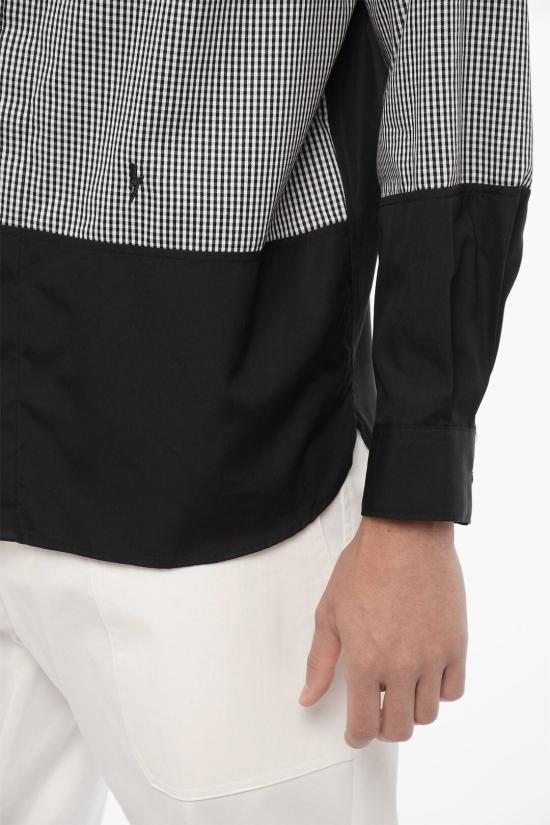  닐바렛 긴팔 셔츠 NBV6CM180C V031C 001 Black White - NEIL BARRETT