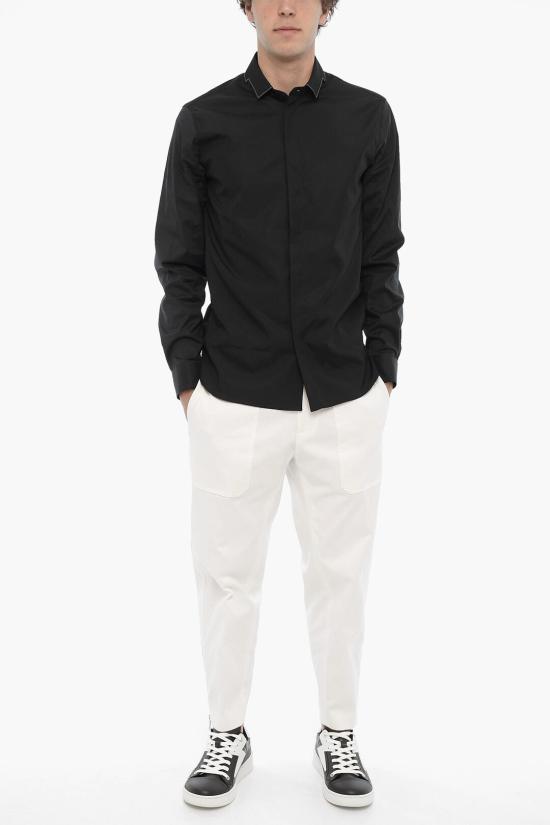  닐바렛 긴팔 셔츠 NBV6CM178C V018C 001 Black - NEIL BARRETT