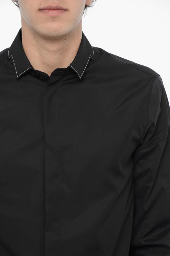  닐바렛 긴팔 셔츠 NBV6CM178C V018C 001 Black - NEIL BARRETT