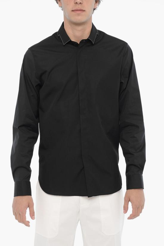  닐바렛 긴팔 셔츠 NBV6CM178C V018C 001 Black