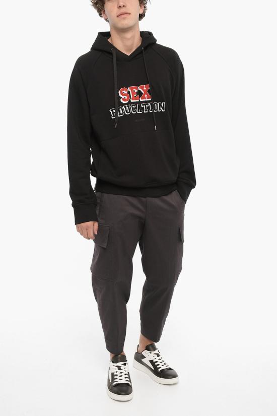  닐바렛 후드 티셔츠 BJS684P P583S 1495 Black - NEIL BARRETT