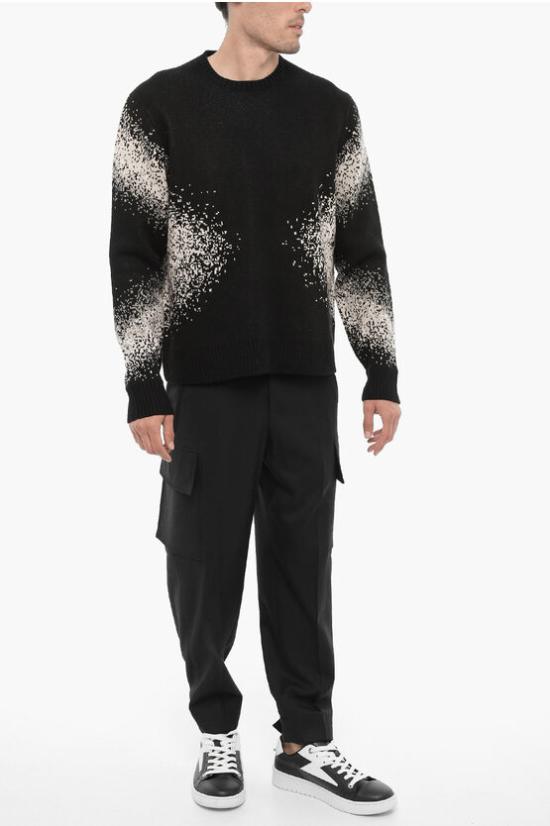  닐바렛 스웨터 NBV7MA143A V613C 045 Black White - NEIL BARRETT