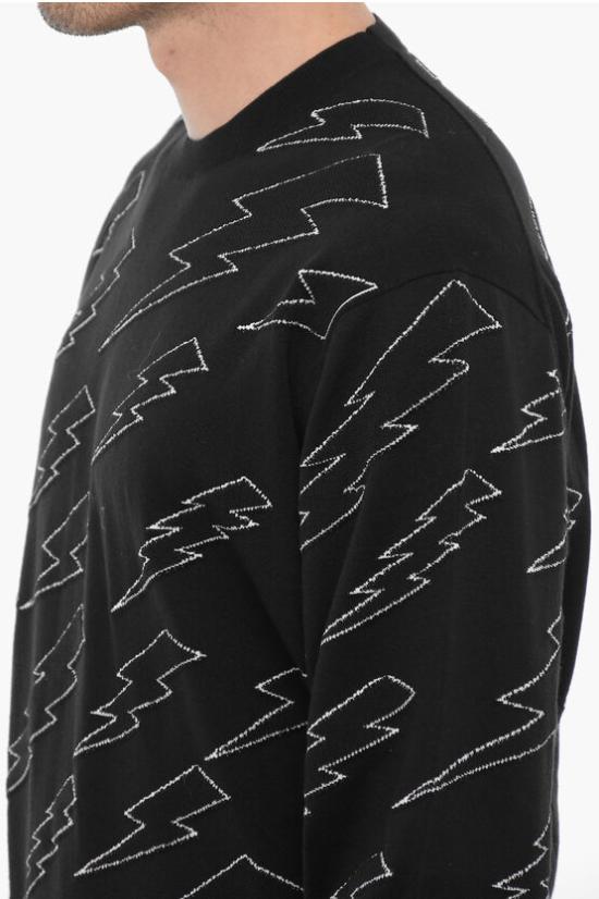  닐바렛 스웨터 NBV7MA096A V601 031 Black - NEIL BARRETT