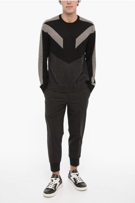  닐바렛 스웨터 NBV7MA157A V601C 047 Nero Grigio - NEIL BARRETT