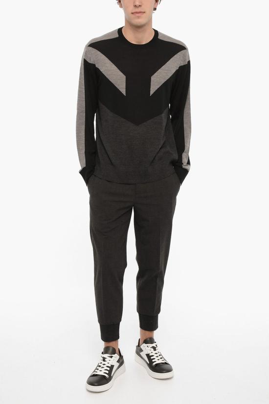  닐바렛 스웨터 NBV7MA157A V601C 047 Nero Grigio - NEIL BARRETT