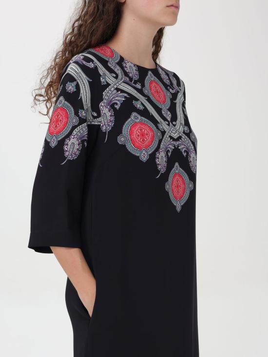 24FW 에트로 미디 원피스 WRHA0070AK435 X0889 Black - ETRO