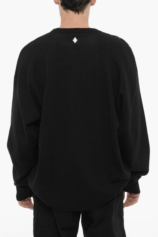  마르셀로 불론 긴팔 티셔츠 CMHE036F23KNI0011001 Black - MARCELO BURLON