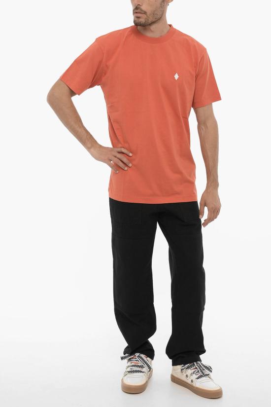  마르셀로 불론 반팔 티셔츠 CMAA018F23JER0052001 Orange - MARCELO BURLON
