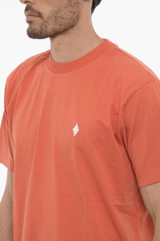  마르셀로 불론 반팔 티셔츠 CMAA018F23JER0052001 Orange - MARCELO BURLON