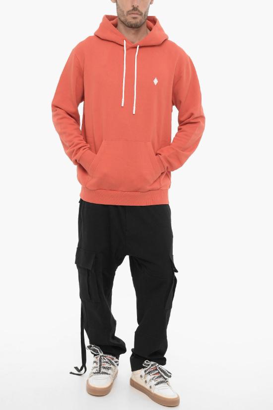  마르셀로 불론 후드 티셔츠 CMBB007F23FLE0052001 Orange - MARCELO BURLON