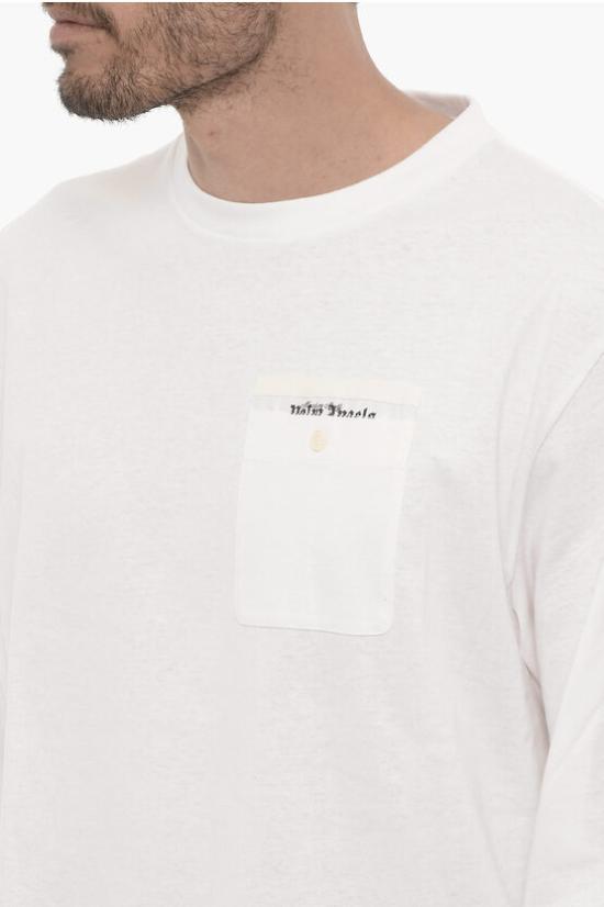  팜앤젤스 긴팔 티셔츠 PMAB043E23JER0010103 White - PALM ANGELS