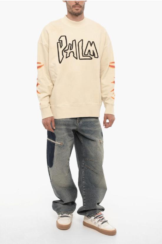  팜앤젤스 긴팔 티셔츠 PMBA065F22FLE0060310 White - PALM ANGELS