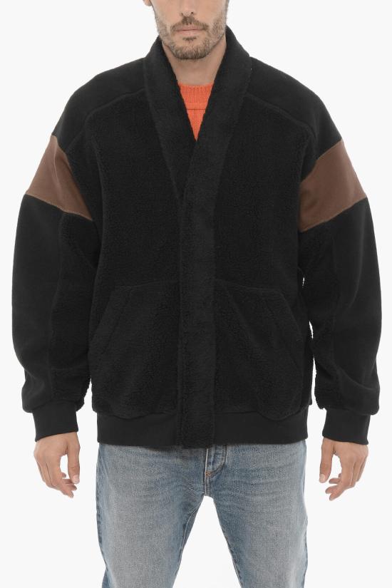  엠부시 봄버 자켓 BMBA024F22FLE0011000 Marrone Nero