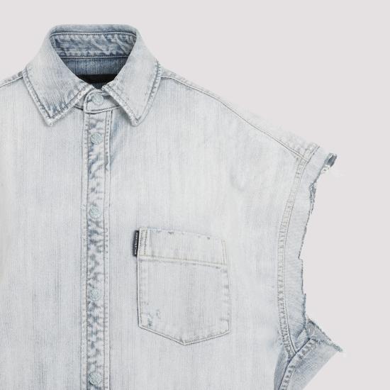 24FW 발렌시아가 긴팔 셔츠 797168 TNW65 9780 BLEACHED RING - BALENCIAGA