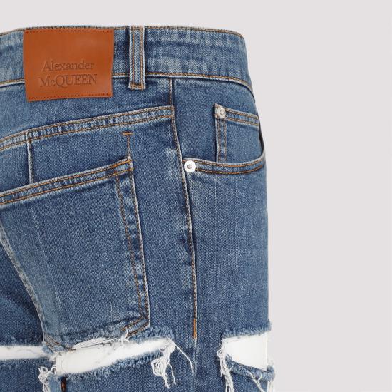  알렉산더 맥퀸 스트레이트 팬츠 757137 QMACH 4164 BLUE STONE WASH - ALEXANDER MCQUEEN