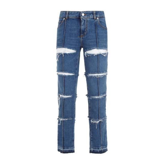  알렉산더 맥퀸 스트레이트 팬츠 757137 QMACH 4164 BLUE STONE WASH - ALEXANDER MCQUEEN