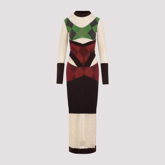  마린세르 롱 원피스 WDR034 UKNI0001 GN45 MULTICOLOR