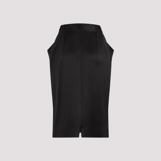  생로랑 미디 스커트 767245 Y6H40 1000 NOIR - SAINT LAURENT