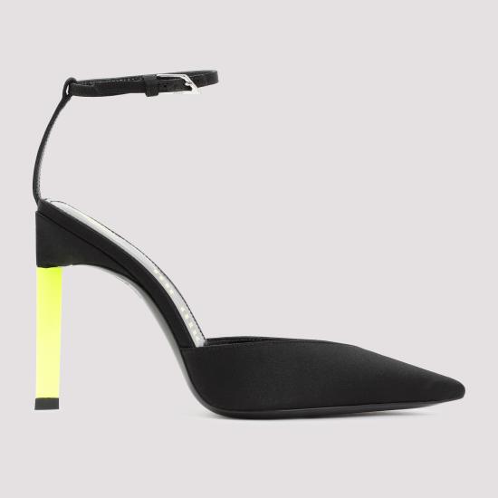  디 아티코 뮬/슬리퍼 231WS413 V015 468 BLACK FLUO YELLOW - THE ATTICO