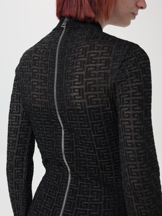 25FW 발망 숏 원피스 DF1R8029KG96 EAC Black - BALMAIN