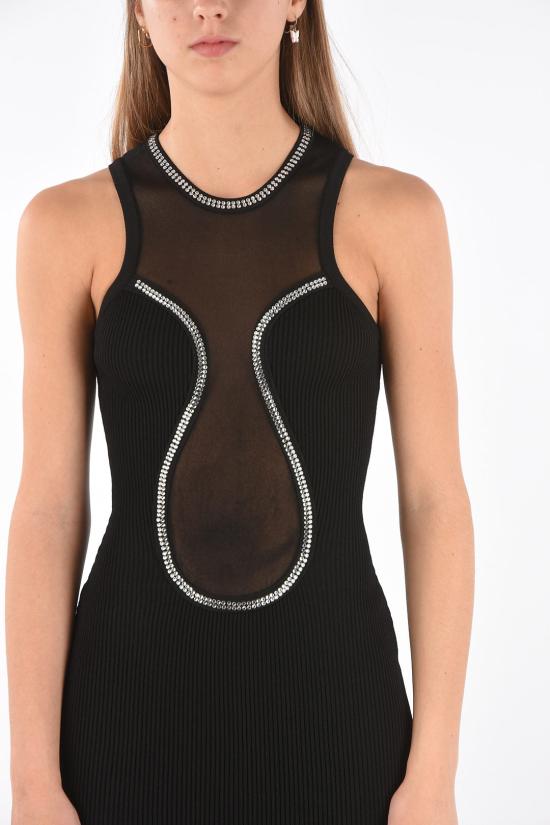  필립 플레인 롱 원피스 P19C WRG1117 PTE003N 02 Black - PHILIPP PLEIN