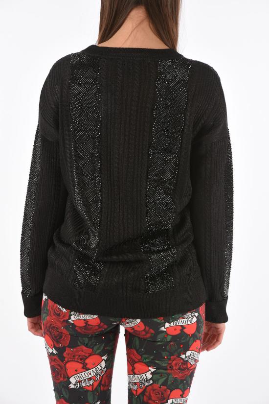  필립 플레인 스웨터 A18C WKO0162 PKN002N 02 Black - PHILIPP PLEIN