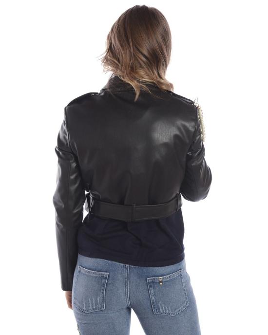  리우조 가죽 자켓 I18073E0225NERO 22222 Black - LIU JO