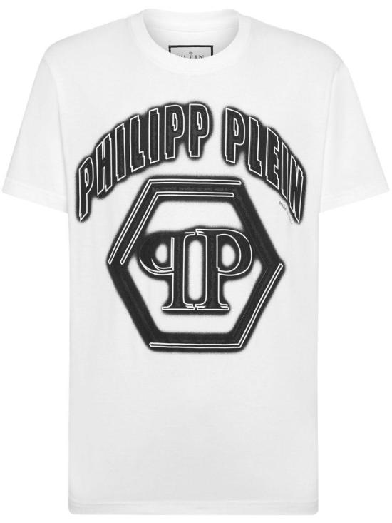  필립 플레인 반팔 티셔츠 MTK7449PJY002N 01 WHITE