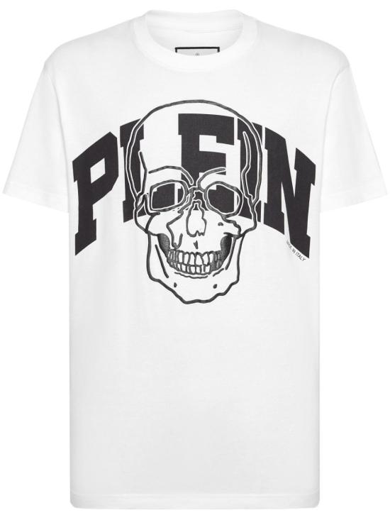  필립 플레인 반팔 티셔츠 MTK7446PJY002N 01 WHITE