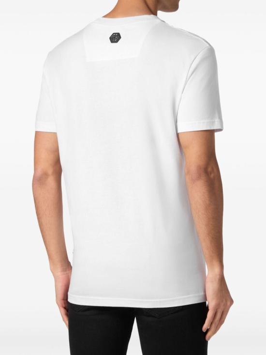  필립 플레인 반팔 티셔츠 MTK7446PJY002N 01 WHITE - PHILIPP PLEIN