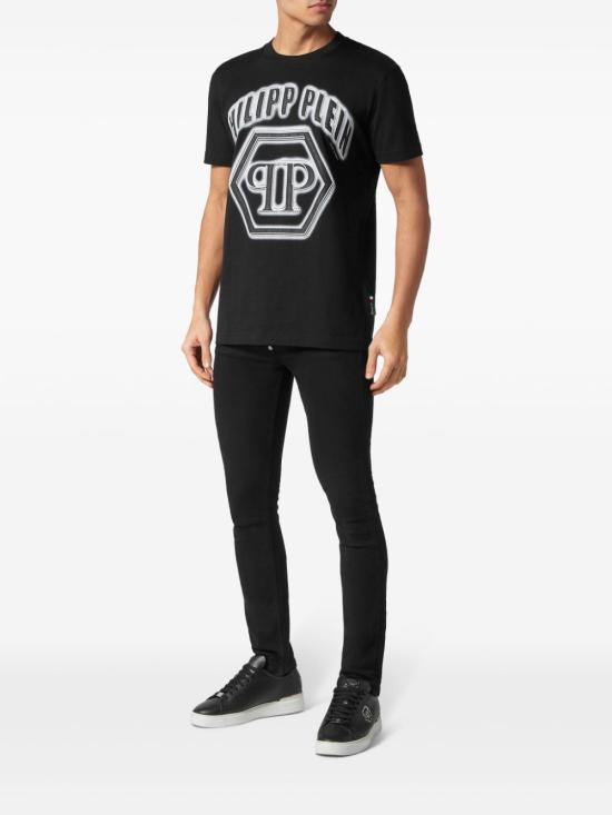  필립 플레인 반팔 티셔츠 MTK7449PJY002N 02 BLACK - PHILIPP PLEIN