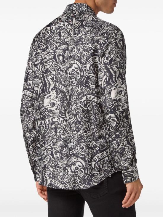  필립 플레인 긴팔 셔츠 MRP2218PTE028N 02 BLACK - PHILIPP PLEIN