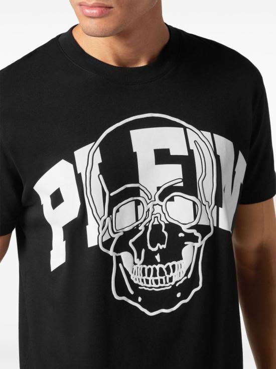 필립 플레인 반팔 티셔츠 MTK7446PJY002N 02 BLACK - PHILIPP PLEIN