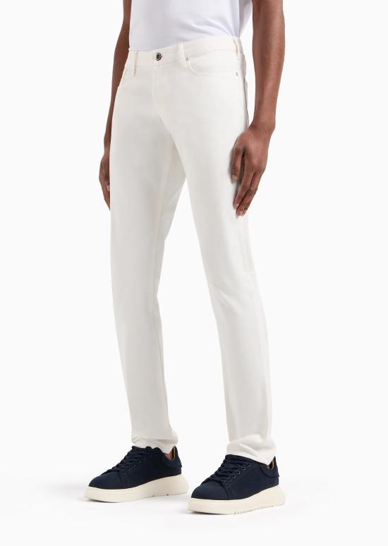  엠포리오 아르마니 스트레이트 팬츠 8N1J06 1NJ9Z 0101 Bianco caldo - EMPORIO ARMANI