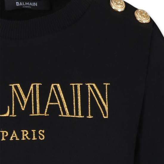 24FW [키즈] 발망 티셔츠 BV4B10 Z0081 930OR BLACK - BALMAIN