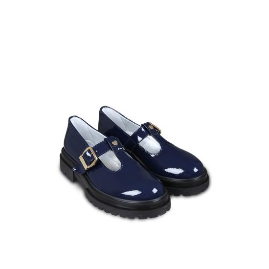 24FW [키즈] 모나리자 플랫 슈즈 8CD009SC 4F13 0056 BLUE - MONNALISA