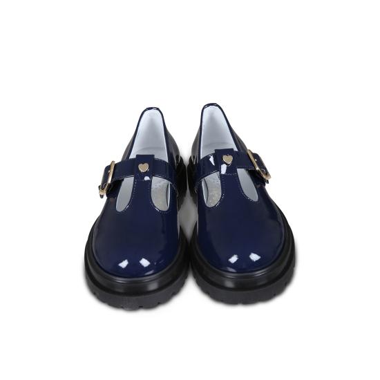 24FW [키즈] 모나리자 플랫 슈즈 8CD009SC 4F13 0056 BLUE - MONNALISA