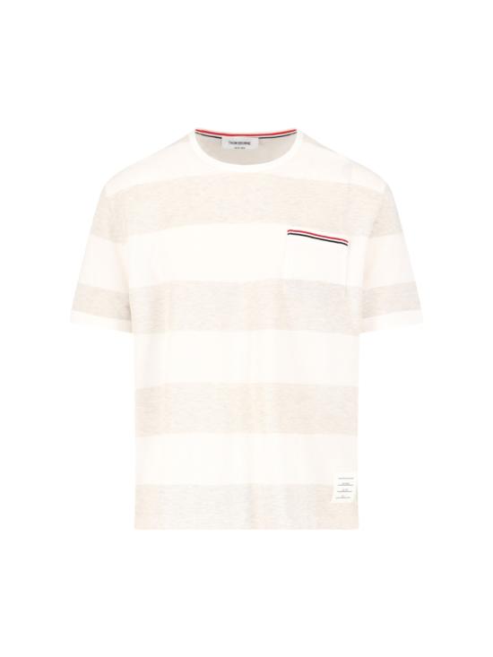  톰브라운 반팔 티셔츠 MJS201A J0049 057 White